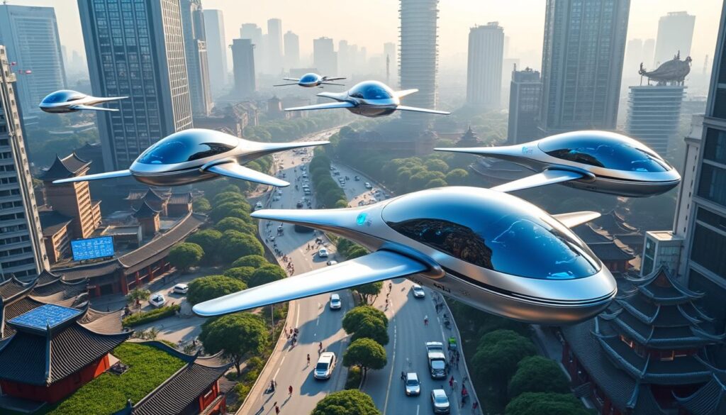 découvrez les villes pilotes en chine qui testent les taxis volants, une innovation futuriste révolutionnant la mobilité urbaine.