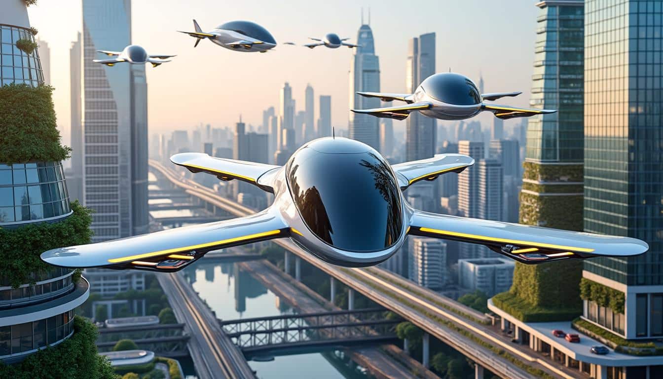 découvrez les projets de transport volant les plus avancés en 2026, leurs innovations technologies et l'avenir de la mobilité aérienne urbaine.
