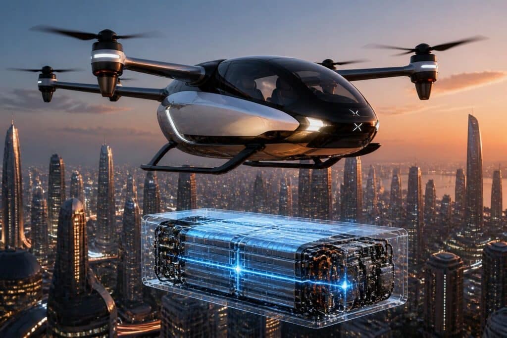 découvrez comment la batterie haute densité optimise l'autonomie du taxi volant xpeng x2, révolutionnant ainsi la mobilité urbaine aérienne.