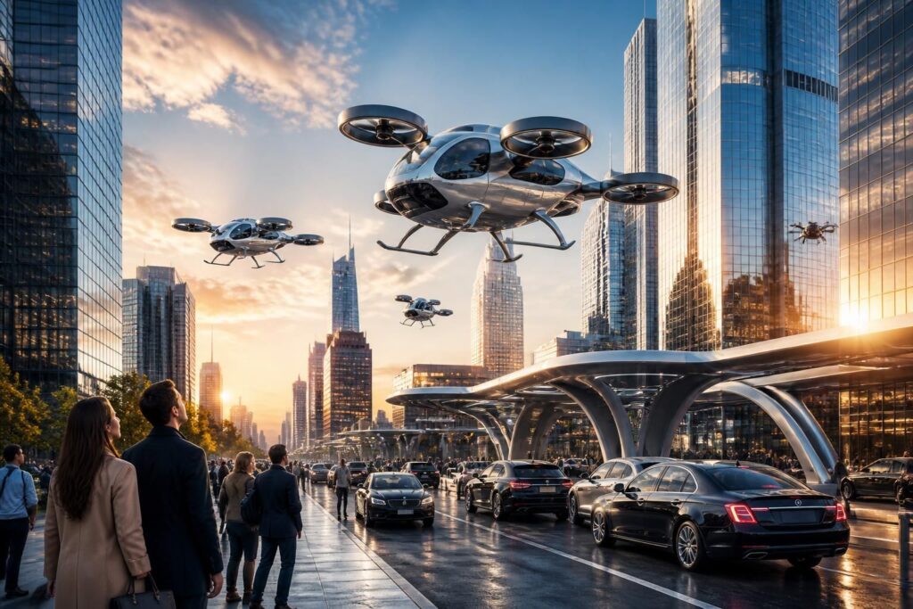 découvrez la stratégie innovante de l'application de vtc pour imposer le taxi volant uber elevate en milieu urbain, transformant la mobilité urbaine avec des solutions aériennes futuristes.