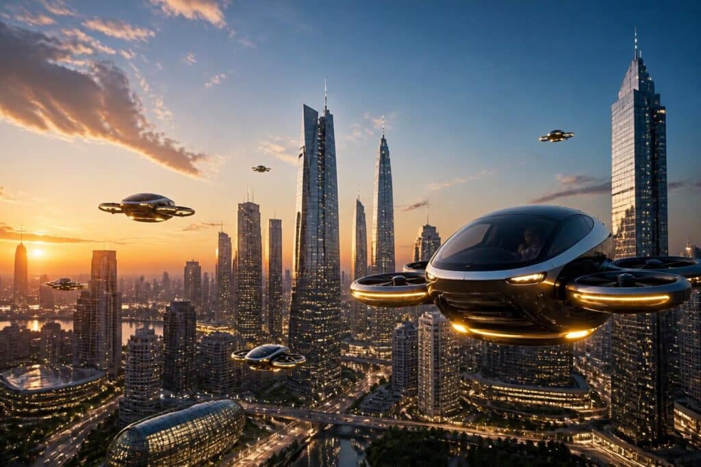 découvrez comment le futur taxi volant silencieux transforme la silhouette des villes métropolitaines, alliant innovation technologique et mobilité urbaine durable.