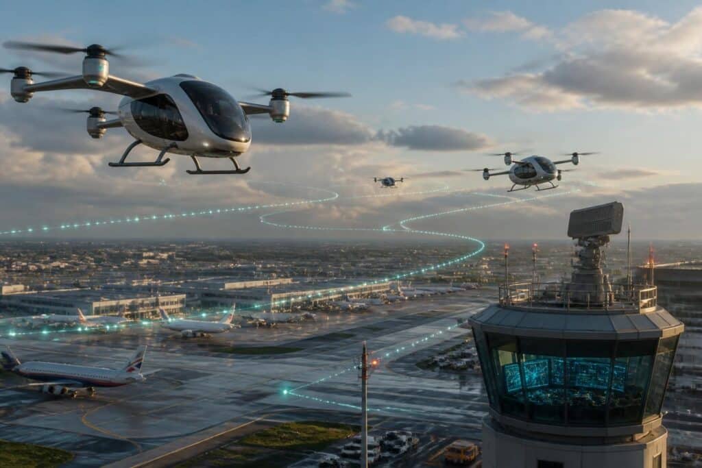 découvrez comment l'espace aérien britannique s'adapte aux nouvelles exigences de sécurité pour intégrer les taxis volants à l'aéroport de londres heathrow, assurant un transport futuriste et sécurisé.