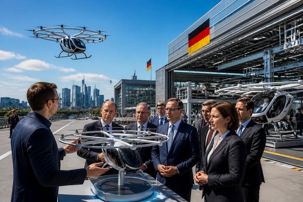 découvrez le soutien gouvernemental massif en allemagne pour structurer la filière industrielle du taxi volant volocopter, un pas clé vers la mobilité urbaine du futur.