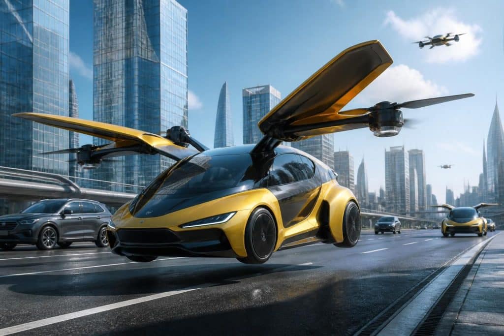 découvrez comment la conception hybride de la voiture taxi volante modulaire simplifie la transition entre la route et les airs, offrant une mobilité innovante et flexible.