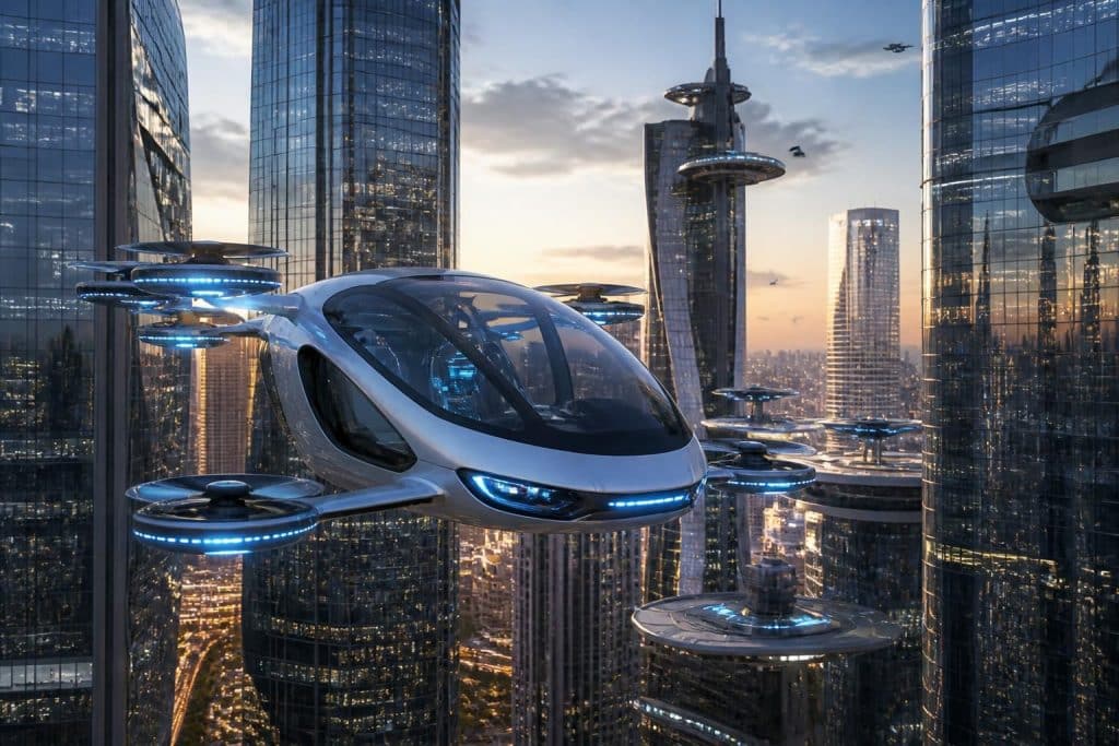 découvrez notre solution d'automatisation complète du contrôle de vol pour un modèle de taxi volant sans pilote, garantissant une opération sécurisée et efficace.
