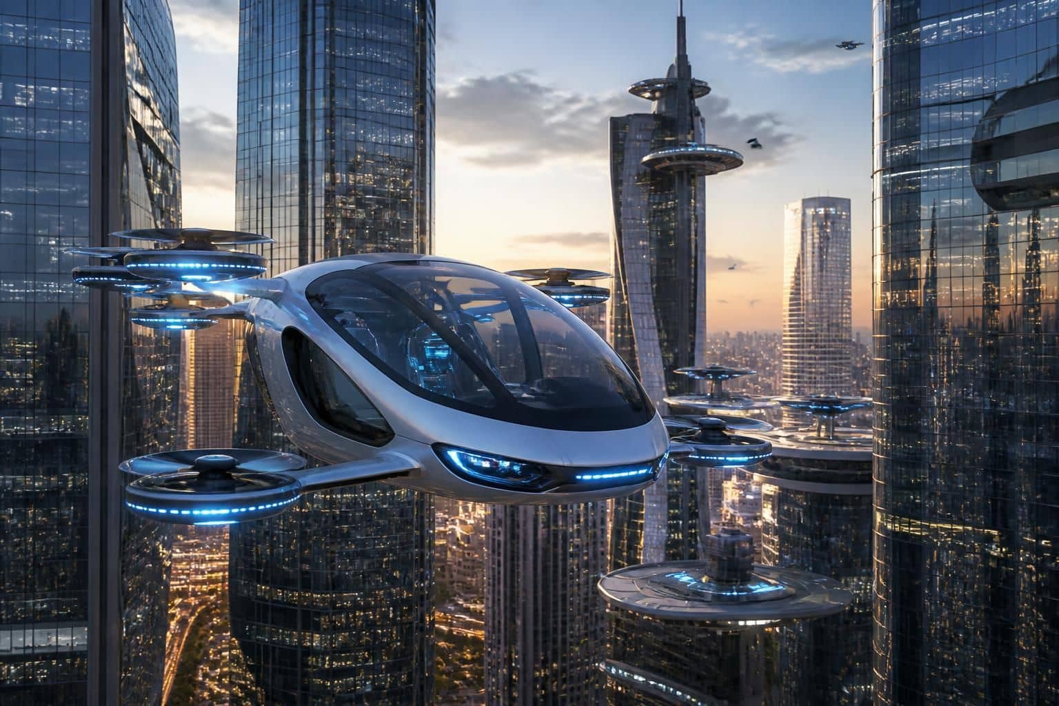 découvrez notre solution d'automatisation complète du contrôle de vol pour un modèle de taxi volant sans pilote, garantissant une opération sécurisée et efficace.