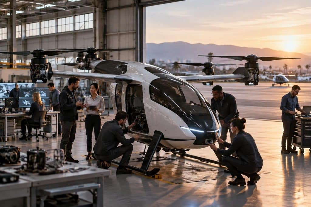 découvrez la synergie entre l’innovation d’airbus et l’équipe a³ en californie dans la conception de vahana, un projet de taxi volant.